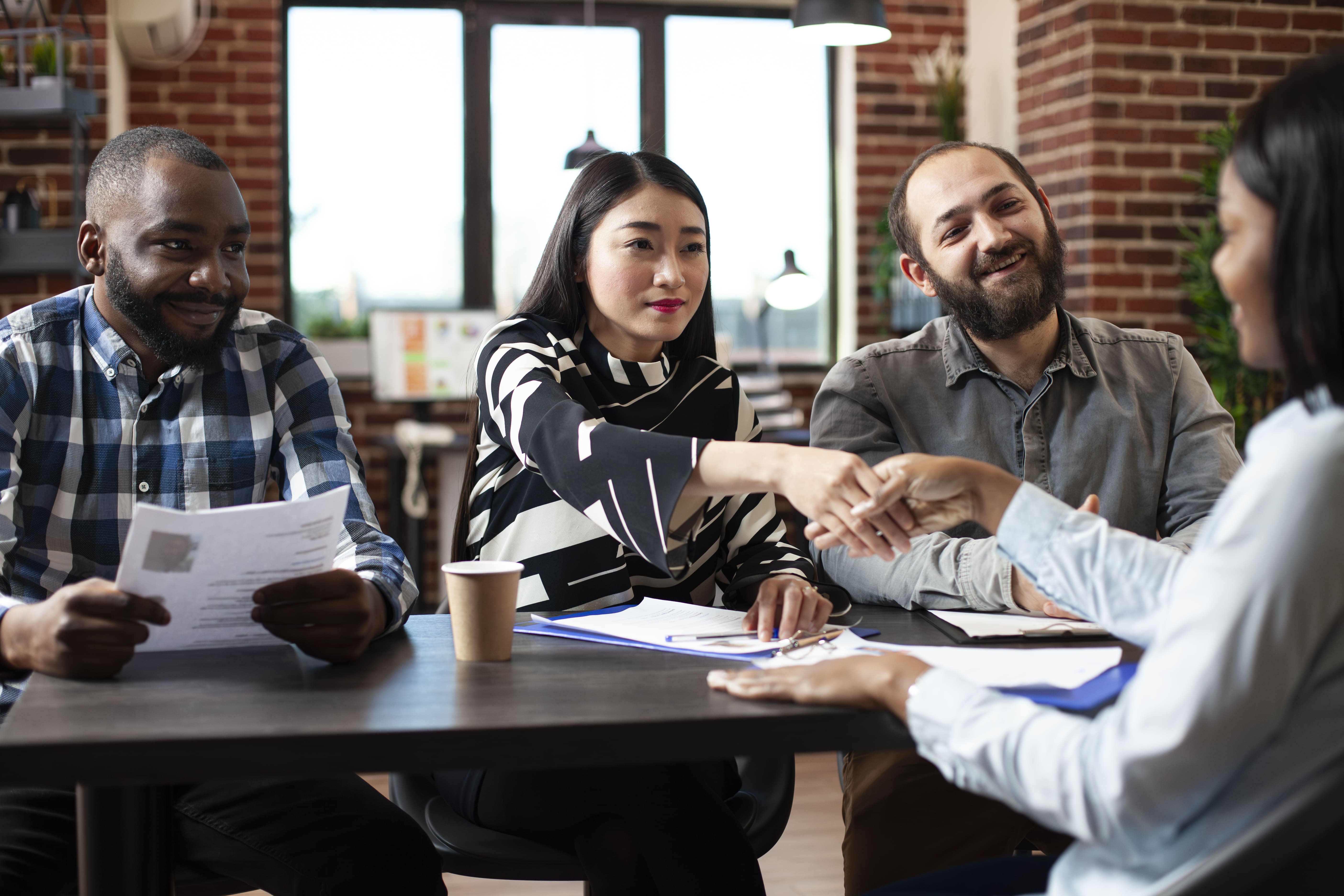 Candidates receiving placement support and interview guidance